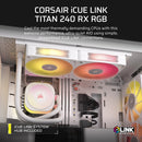 Corsair iCUE LINK TITAN 240 RX RGB AIO Liquid CPU Cooler (Black, White)