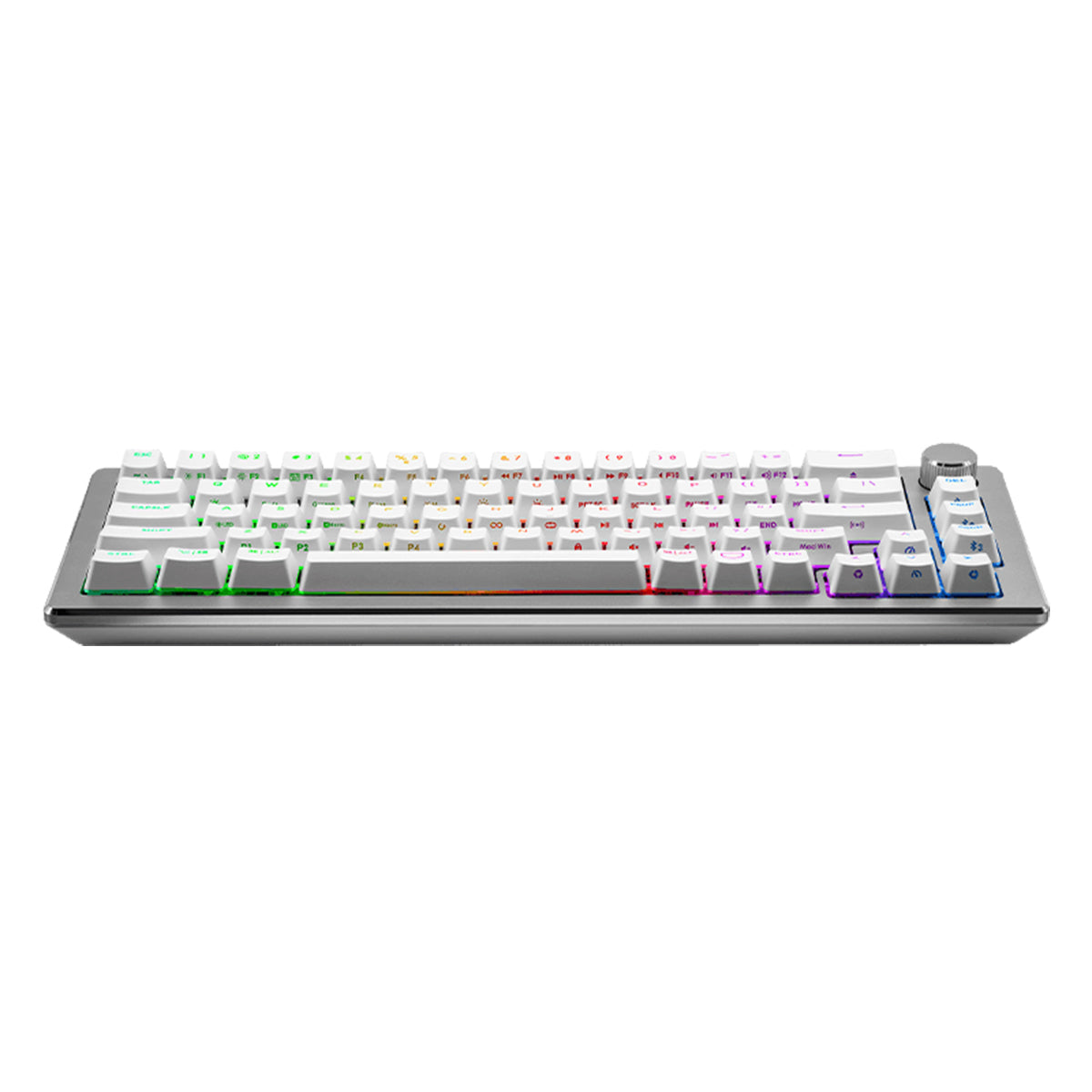 COOLER MASTER CK721 65% HYBRID WIRELESS MECHANICAL KEYBOARD WHITE (BROWN SWITCH TACTILE) - DataBlitz