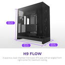 NZXT H9 Flow Large Dual-Chamber Mid-Tower ATX Airflow Case