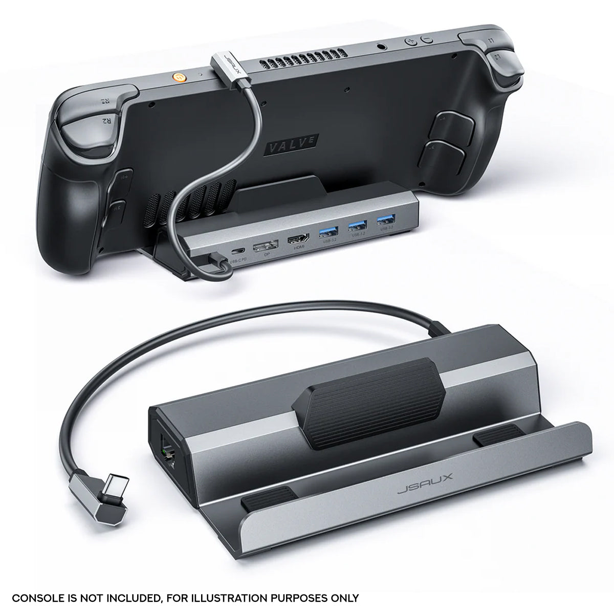 JSAUX USB-C 7-in-1 Docking Station for Steam Deck/ Steam Deck OLED/ ROG Ally/ ROG Ally X/ Legion Go