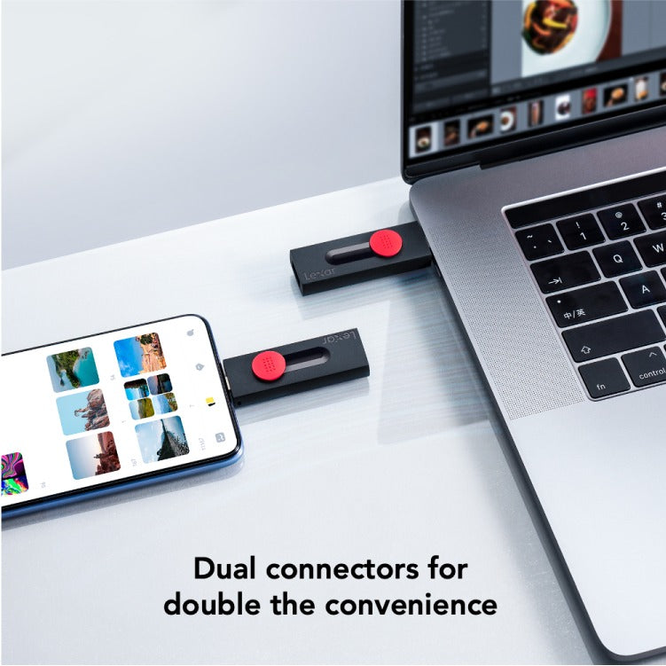Lexar JumpDrive Dual Drive D300 USB 3.1 Type-C & Type-A 130MB/s Read Flash Drive