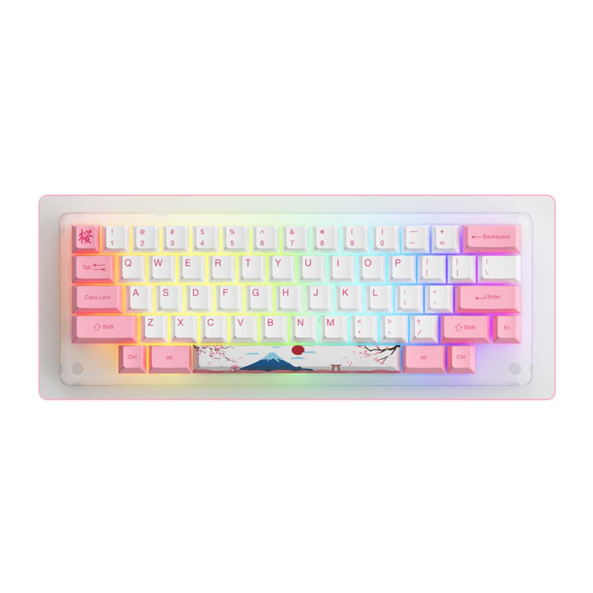 Akko ACR59 World Tour Tokyo RGB Hot-Swappable Mechanical Keyboard White (Akko CS Jelly Pink)