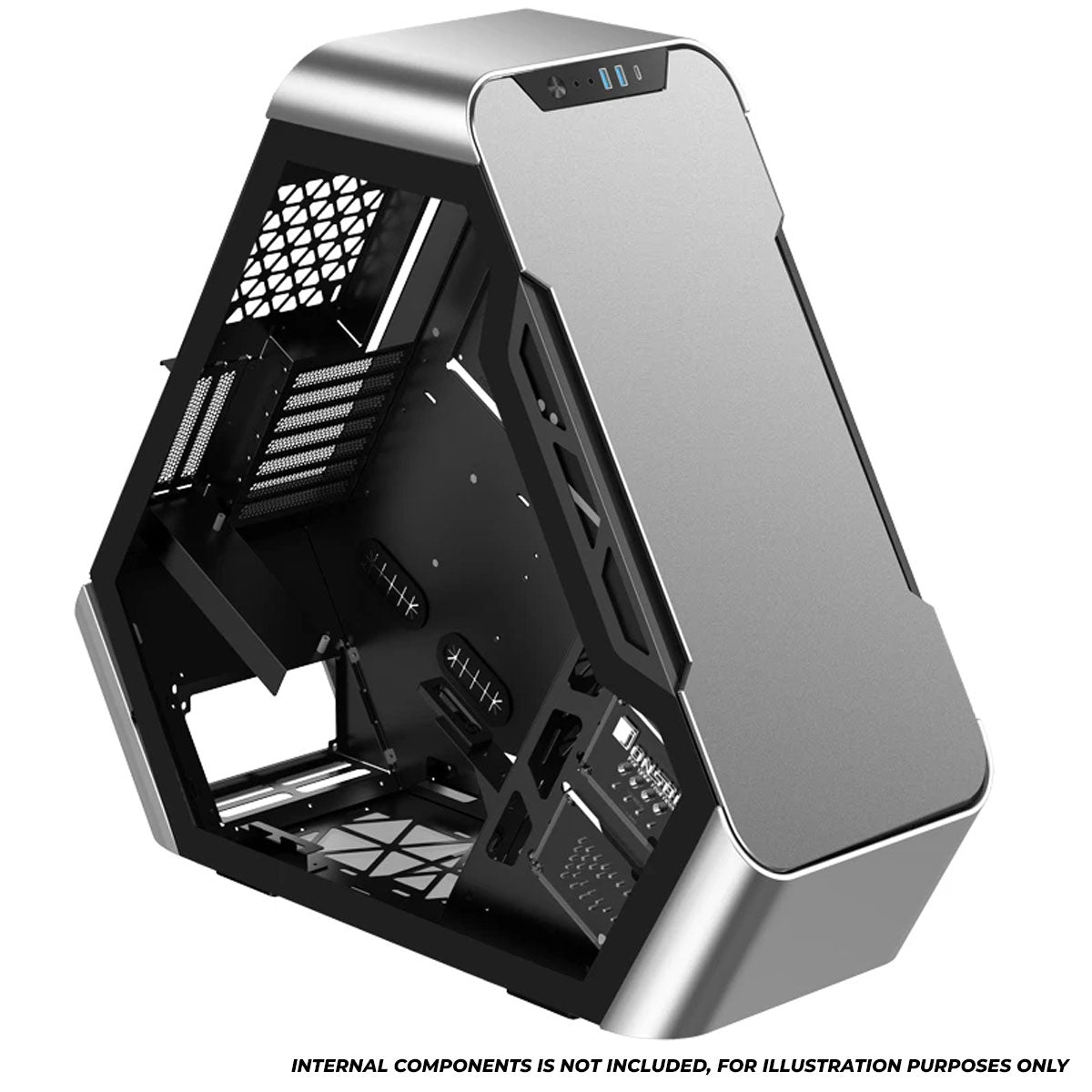 Jonsbo TR03-A Aluminum Panel ATX Equilateral Triangle Computer Case (Silver)