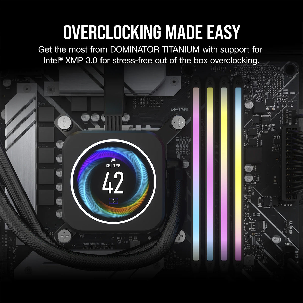 Corsair Dominator Titanium RGB 64GB(2x32GB) DDR5 DRAM Up To 6400MT/s CL32 Intel XMP Memory Kit