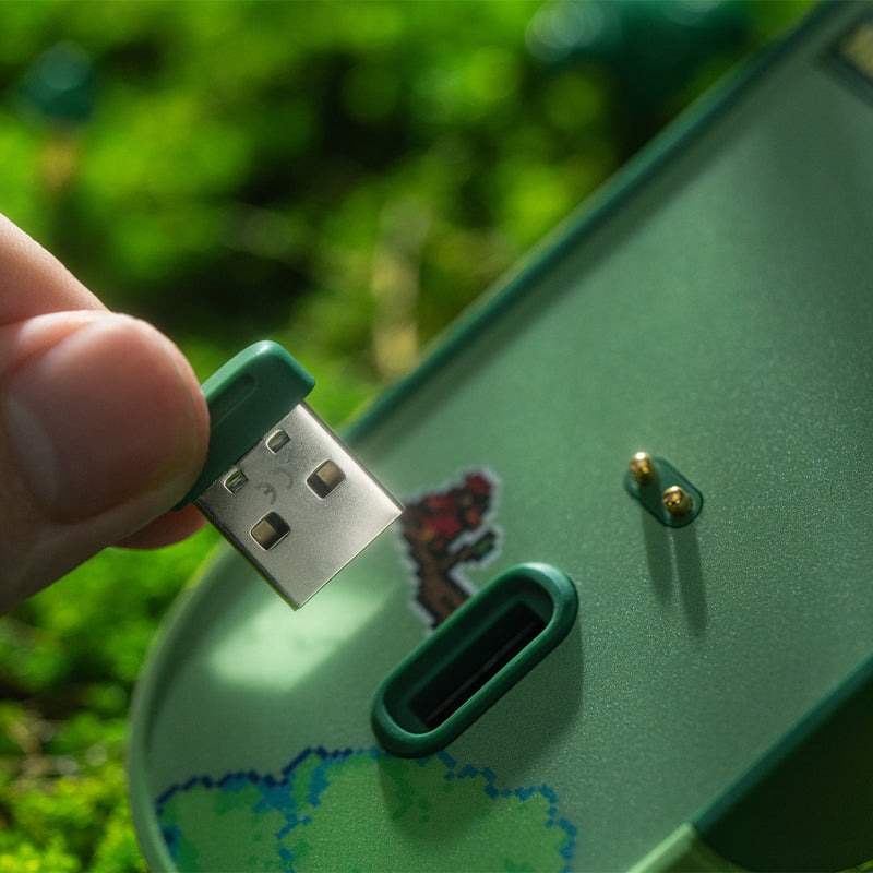 8Bitdo Retro R8 Tri-Mode Mouse with Charging Dock Forest Edition (85CB)