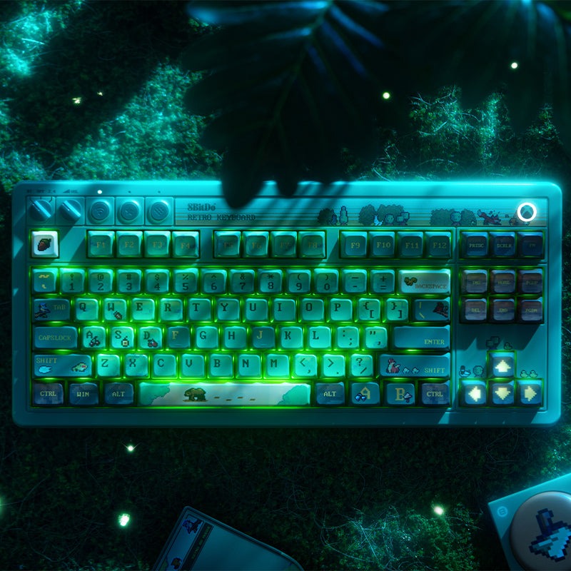 8Bitdo Retro 87 Mechanical Keyboard (Forest) (85HD)