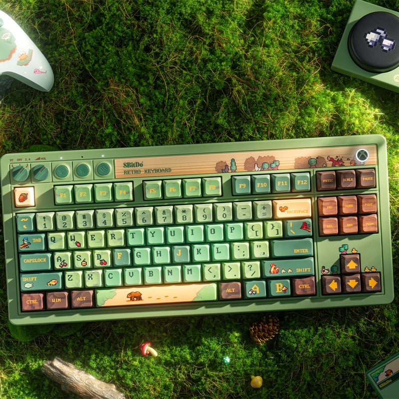 8Bitdo Retro 87 Mechanical Keyboard (Forest) (85HD)