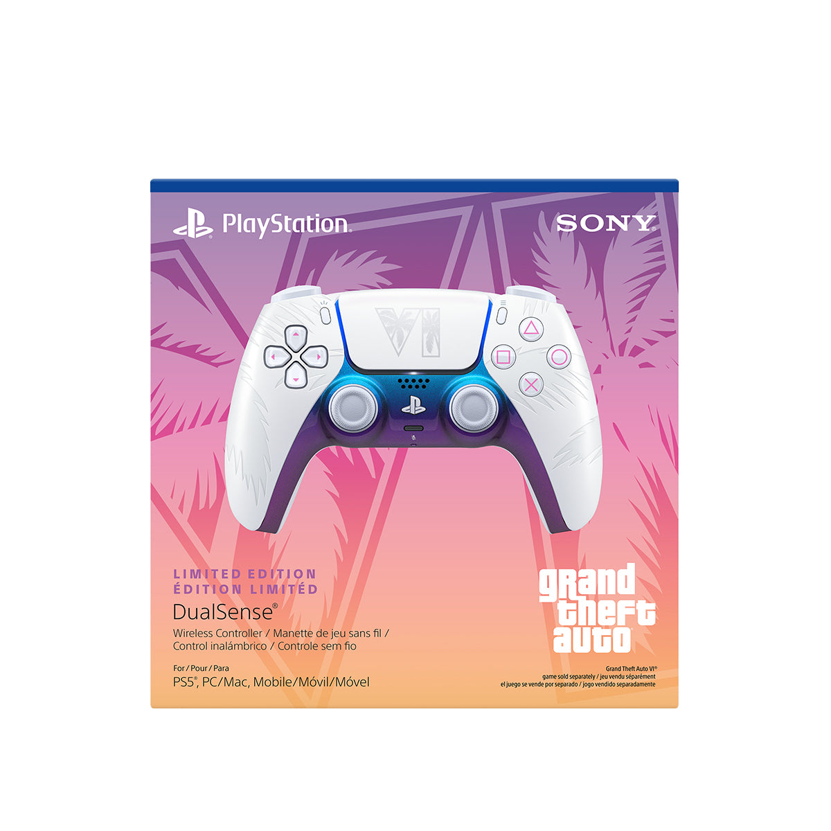 PS5 DualSense Wireless Controller Grand Theft Auto VI White Limited Edition