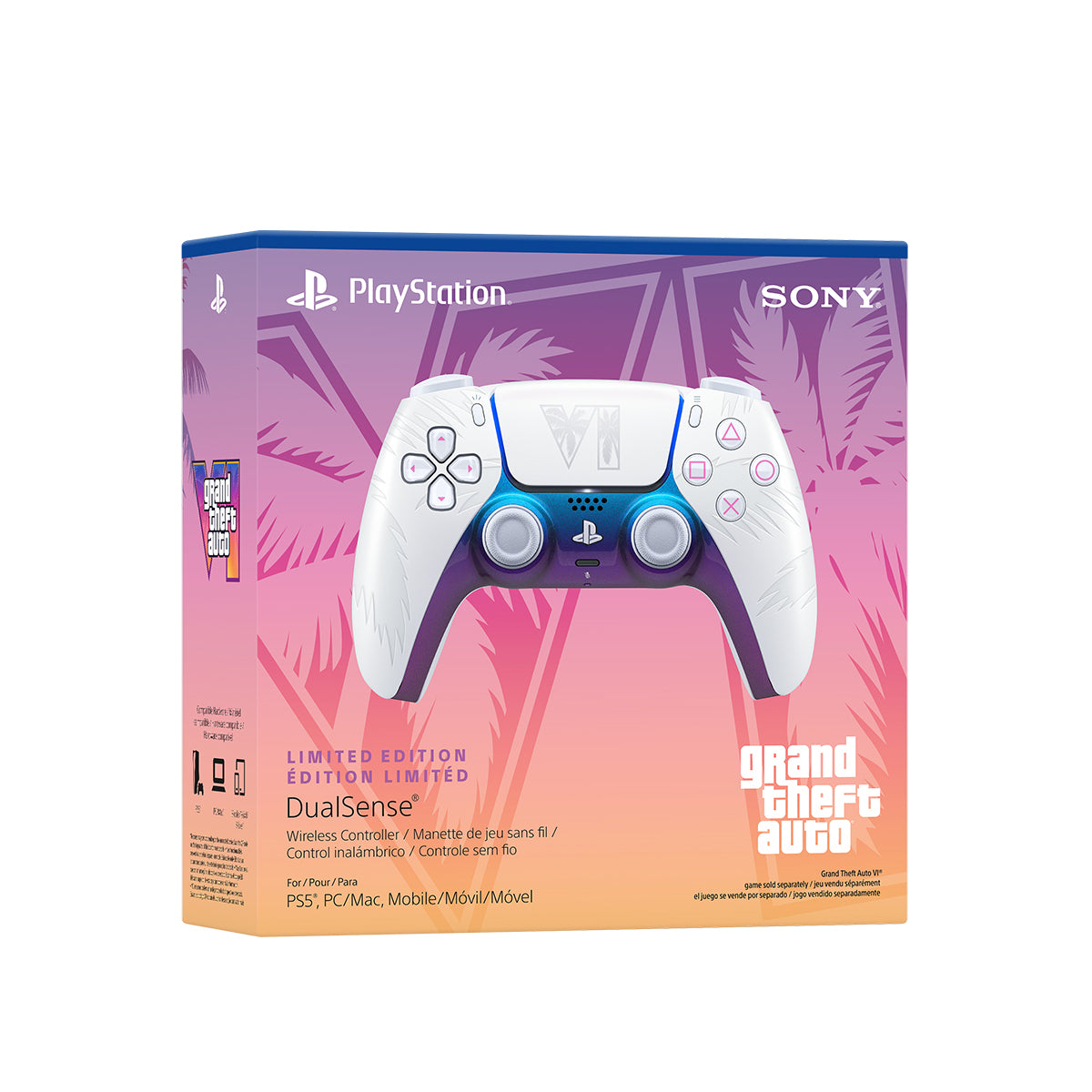 PS5 DualSense Wireless Controller Grand Theft Auto VI White Limited Edition