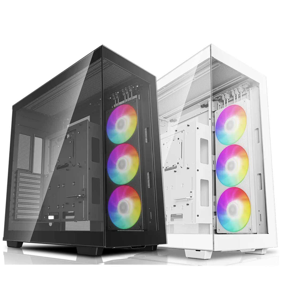 Deepcool CH780 ATX + Panoramic Glass Dual-Chamber Layout w/ Trinity 140mm Fans Full Tower Gaming Case