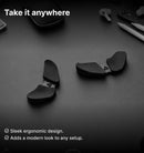 DeltaHub Carpio 2.0 Ergonomic Wrist Rest Set Left & Right Large (Black, Grey)