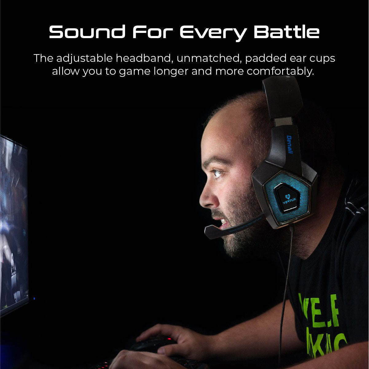 Vertux High Fidelity Surround Sound Gaming Headset Denali | DataBlitz