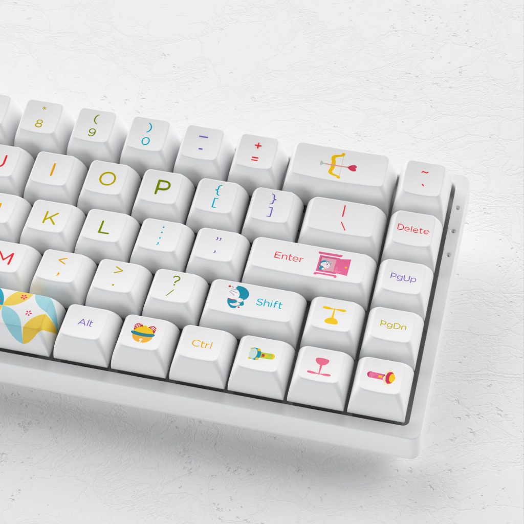 Akko Doraemon Rainbow 3068B Multi-Modes RGB Hot-Swappable Mechanical Keyboard (Akko CS Jelly Purple)