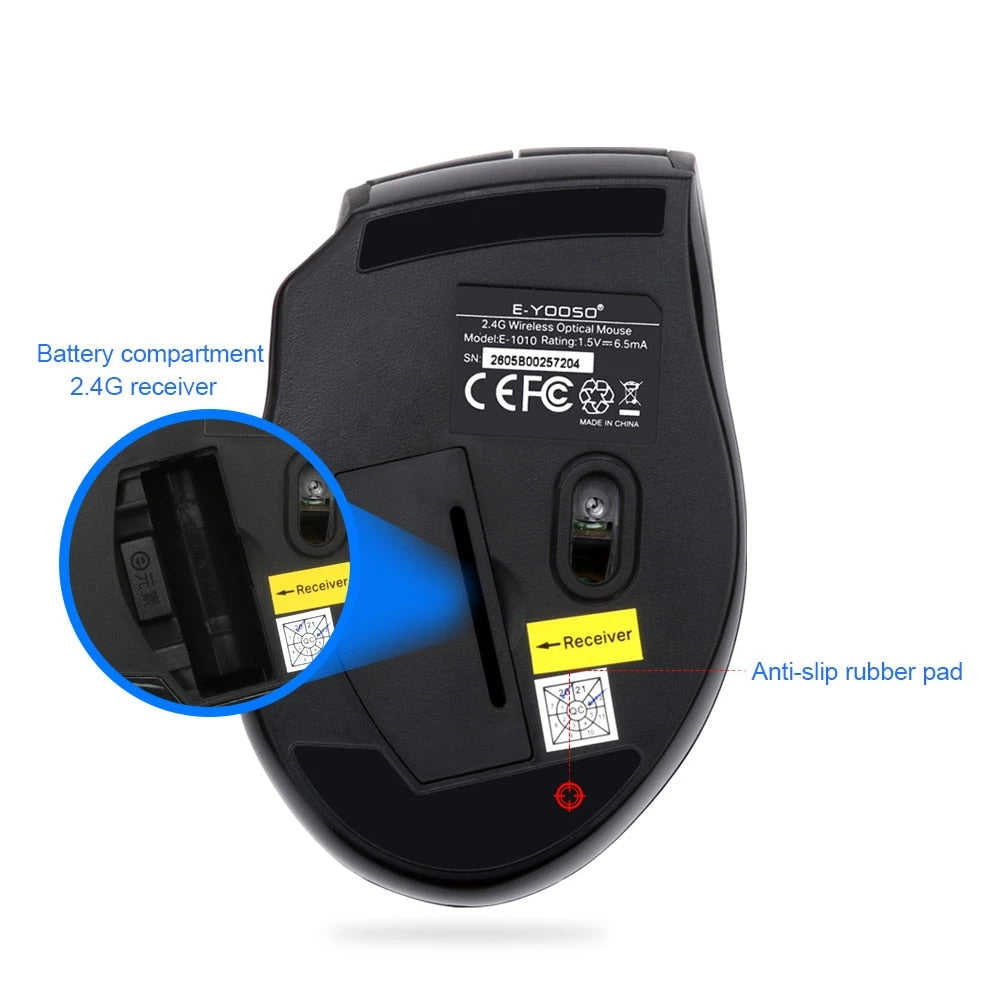 E-Yooso E-1010 Wireless Mouse (Grey)