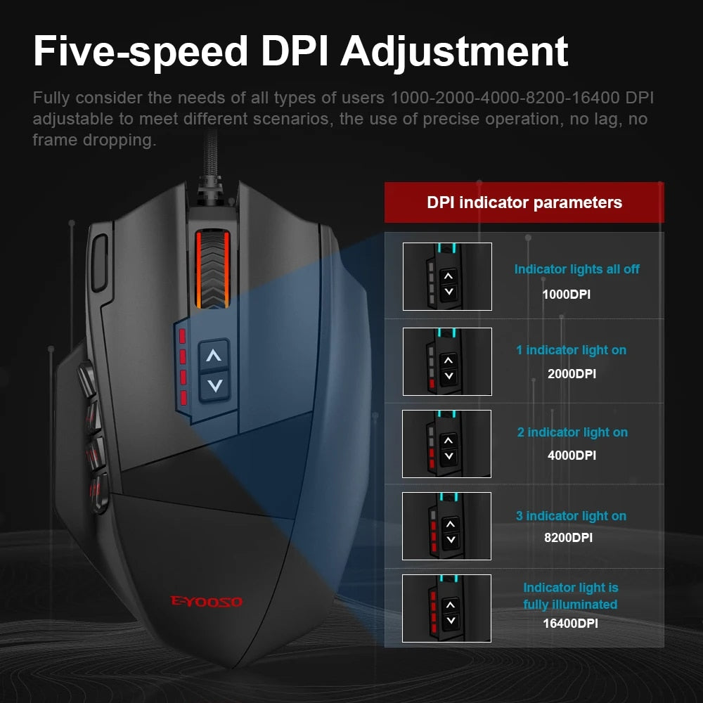 E-YOOSO X-39 RGB Wired Gaming Mouse (Black)