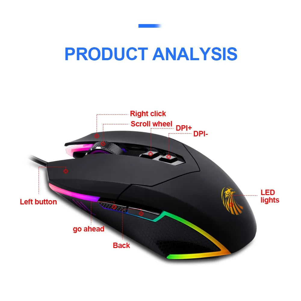 E-Yooso X-5 RGB Wired Gaming Mouse (Black)