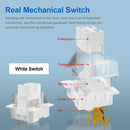 E-Yooso Z-94 Tri-Mode RGB 94-Keys Hot-Swappable Mechanical Keyboard White/Blue (Linear White switch)