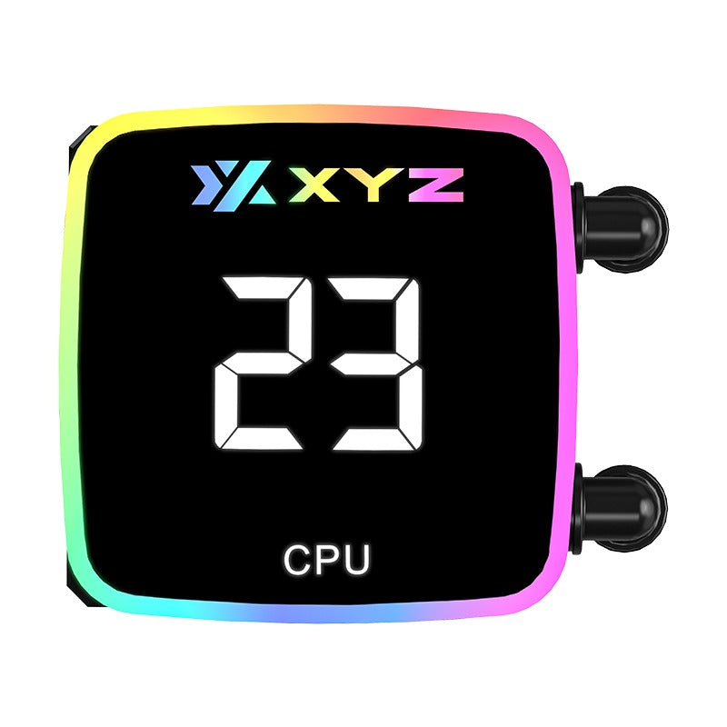 XYZ AquaPulse AIO 240 ARGB Liquid Cooler with Temperature Display
