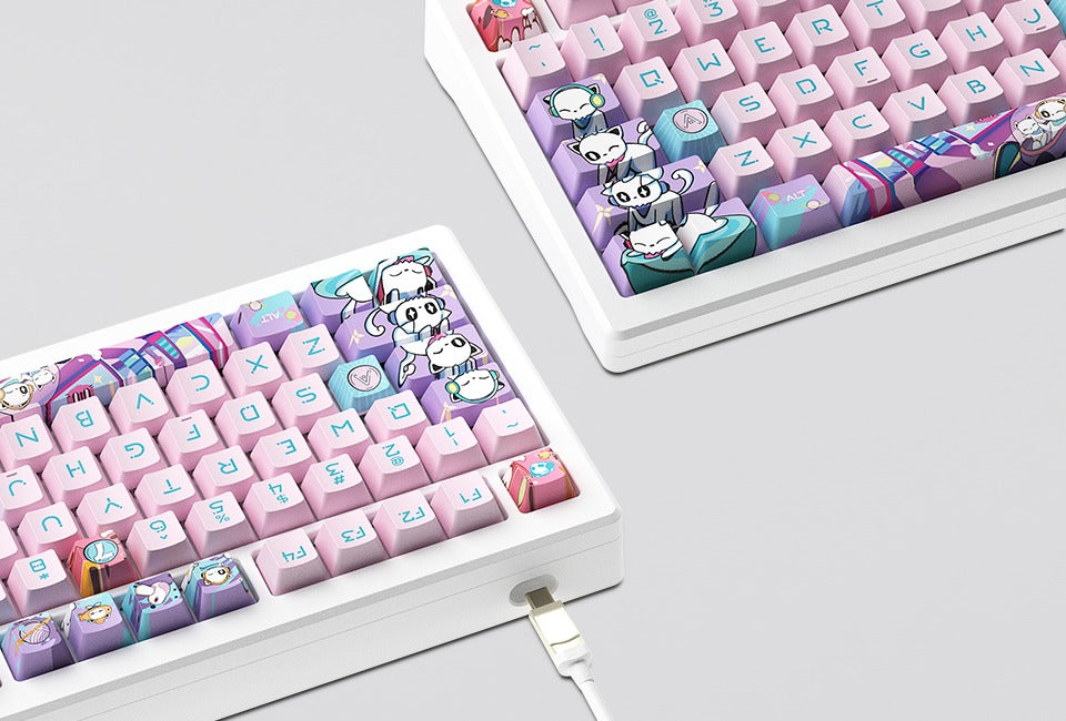 Akko 7TH Anniversary MOD007 PC RGB Hot-Swappable Mechanical Keyboard (Akko Cream Yellow Magnetic Switch)