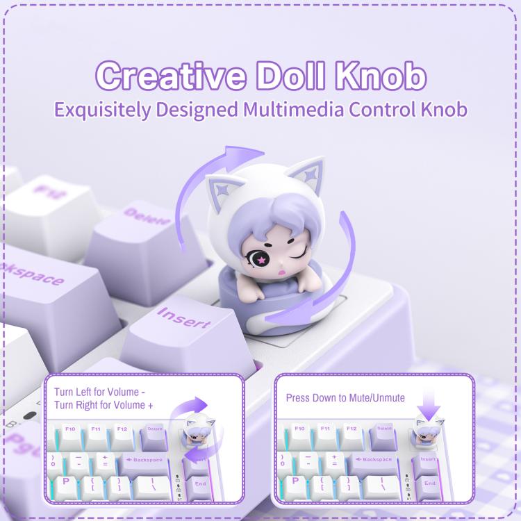 Onikuma MT707 Tri-Mode RGB 81 Keys Mechanical Keyboard