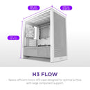 NZXT H3 Flow TG Side Panel Micro-ATX Airflow Case