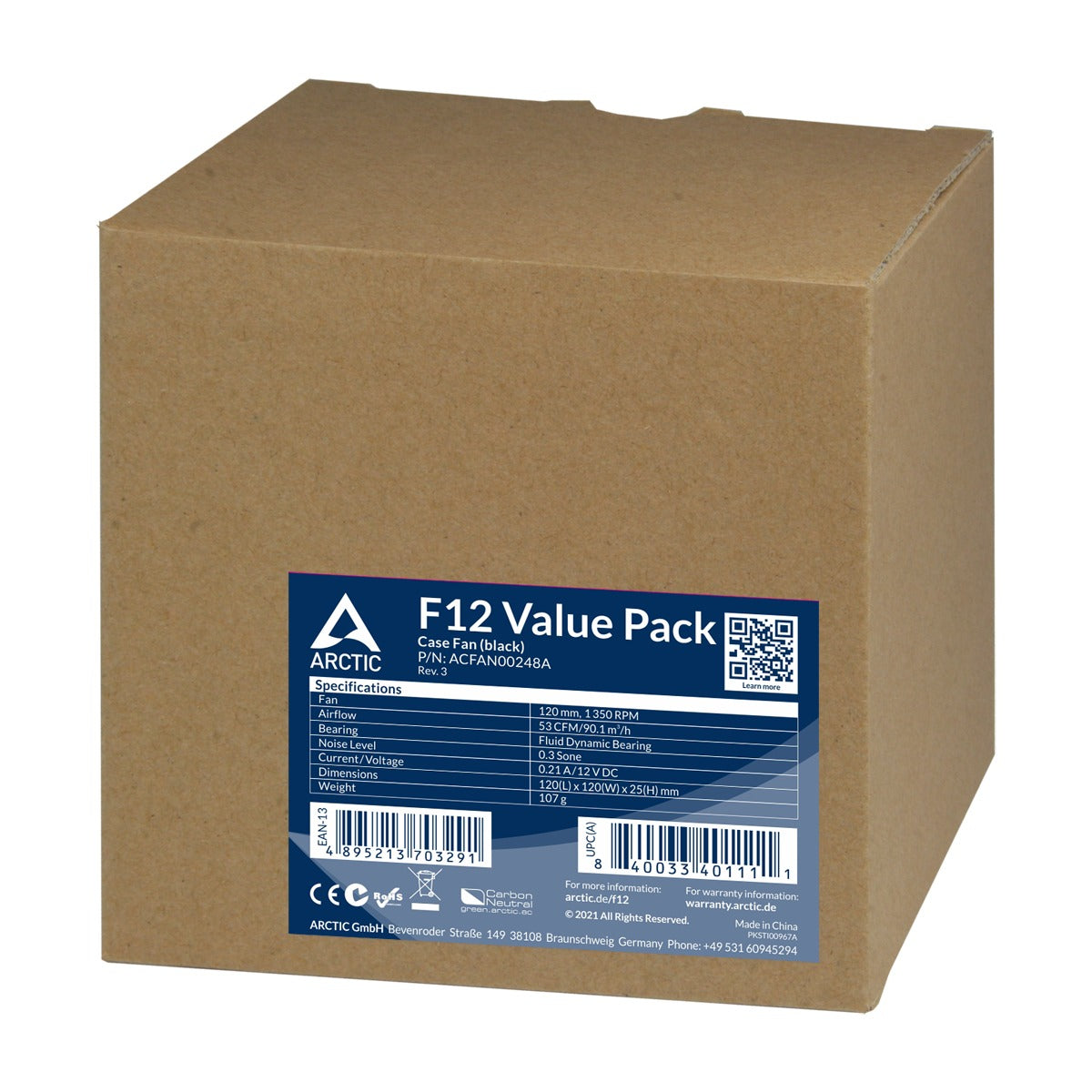 Arctic F12 120mm 5 Pack Fan