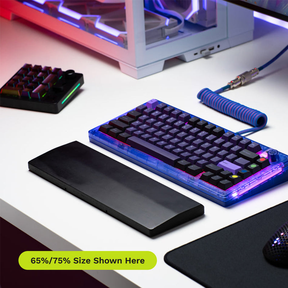 Glorious Ergonomic Wood Wrist Rest Keyboard (Black) (65% / 75%, Tenkeyless (TKL), Full-Size (100%))