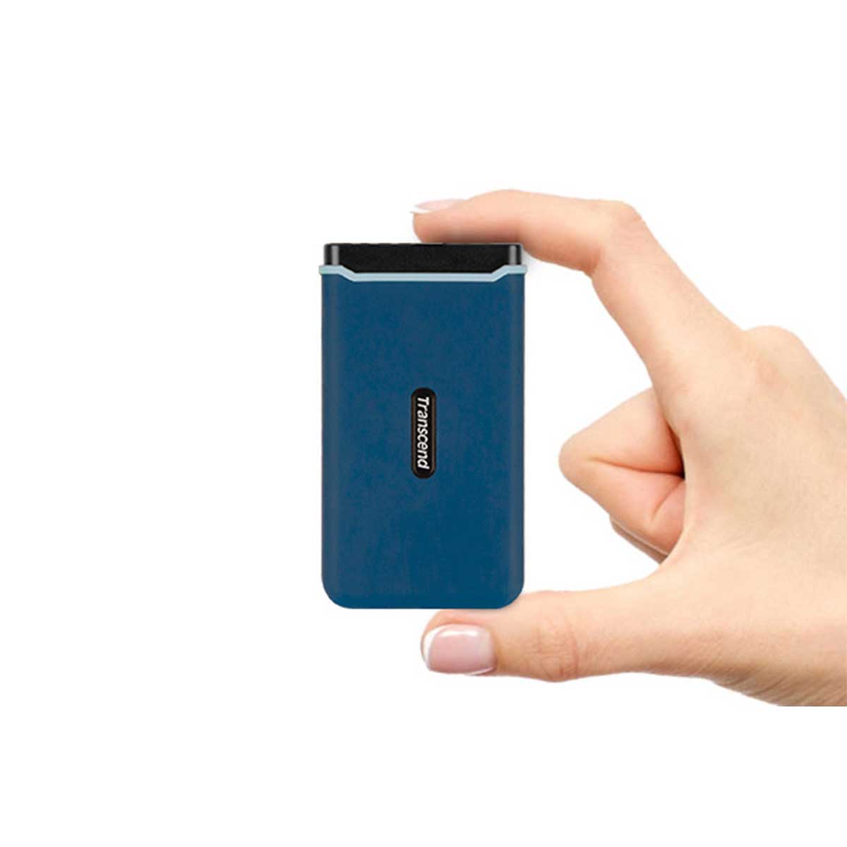 Transcend 250GB ESD370C USB 3.1 GEN 2X2 TYPE-C Portable SSD (Navy Blue) (TS250GESD370C)