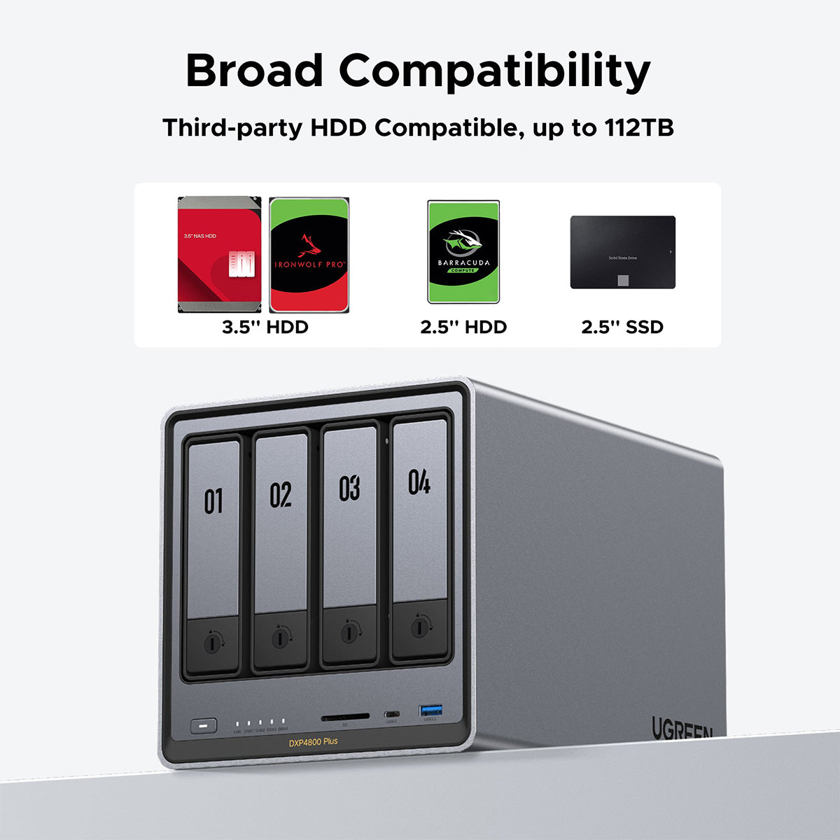 Ugreen NASync DXP4800 Plus 4-Bay NAS Diskless Personal Cloud Storage