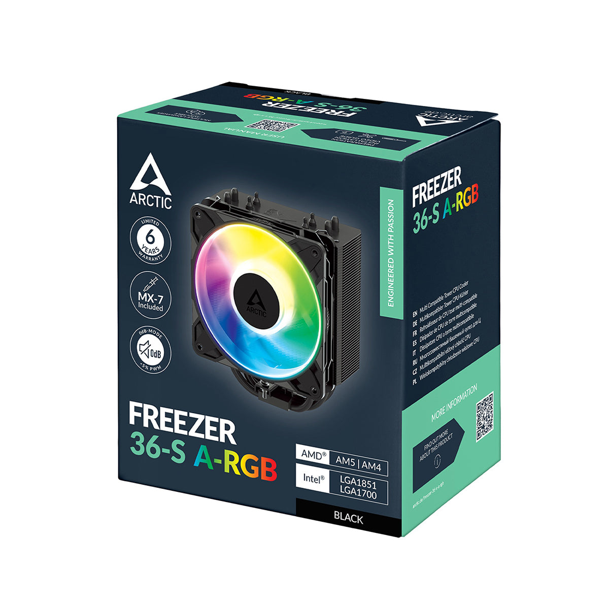 Arctic Freezer 36-S A-RGB Multi-Compatible Tower CPU Air Cooler