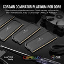 Corsair Dominator Platinum RGB 32GB (2x16GB) DDR5 DRAM 6000Mhz CL30 Memory Kit (Black) (CMT32GX5M2B6000C30)