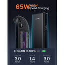 JSAUX 65W Fast Charging 20000mAh Portable Power Bank (Black) (PB6501)
