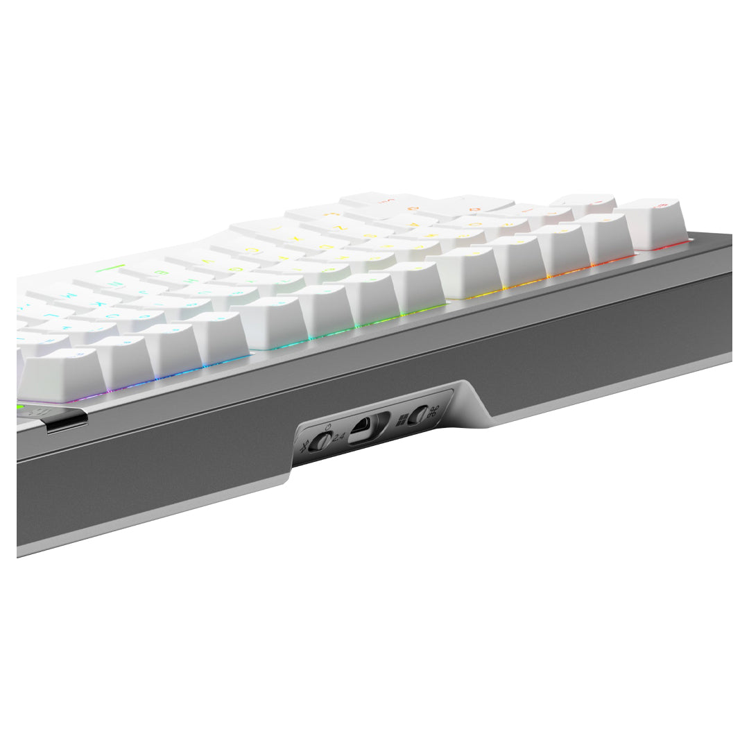 Glorious GMMK 3 Pro 75% Prebuilt Wireless Mechanical Gaming Keyboard (Silver)
