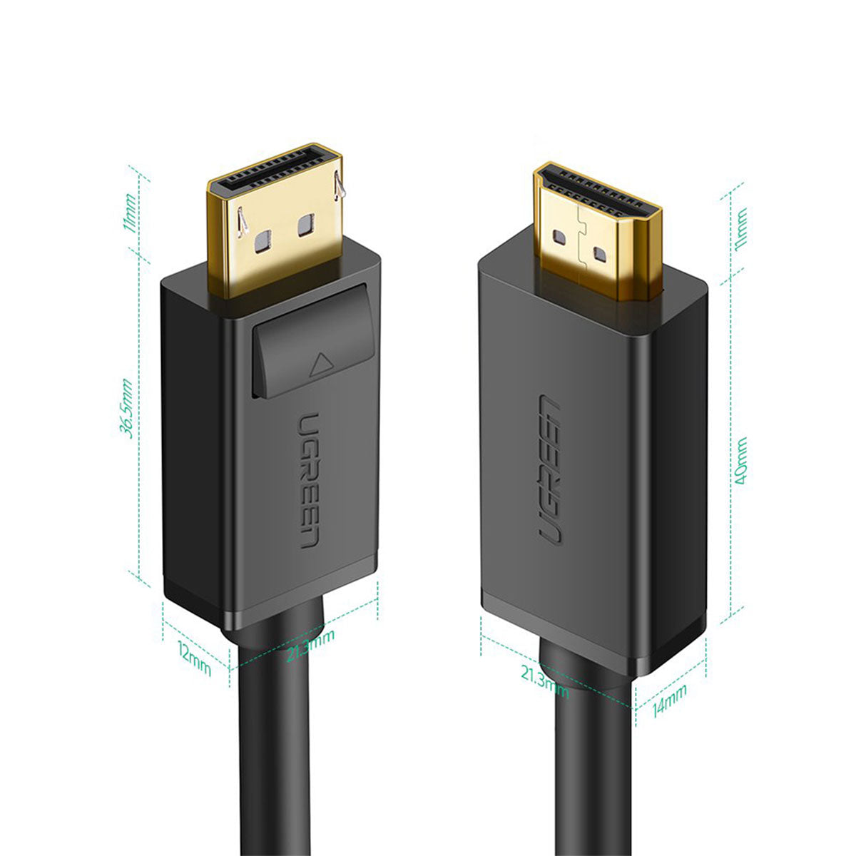 UGreen DP Male To HDMI Male Cable - 5M (Black) (DP101/10204)