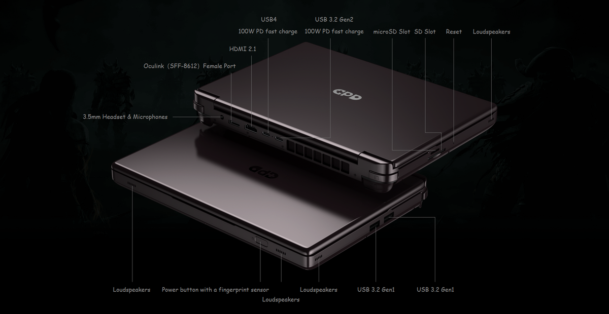 GPD Win Max 2 2023 AMD Ryzen 7 7840HS 10.1" WQXGA QHD+ (2560x1200) IPS