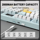 Onikuma G80 94-Key RGB Tri-Mode Membrane Keyboard with Knob and LCD Screen