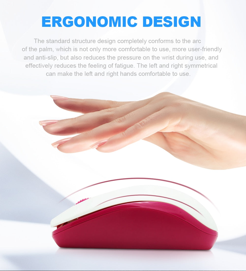 E-Yooso E-1060 Wireless Optical Mouse (White/Blue)