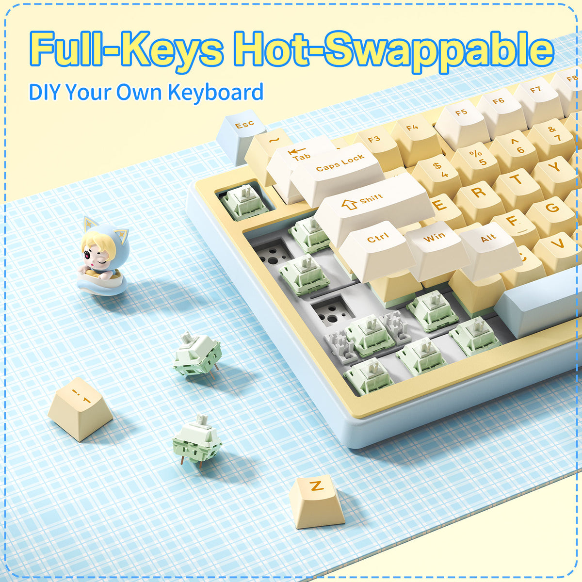 Onikuma MT707 Tri-Mode RGB 81 Keys Mechanical Keyboard