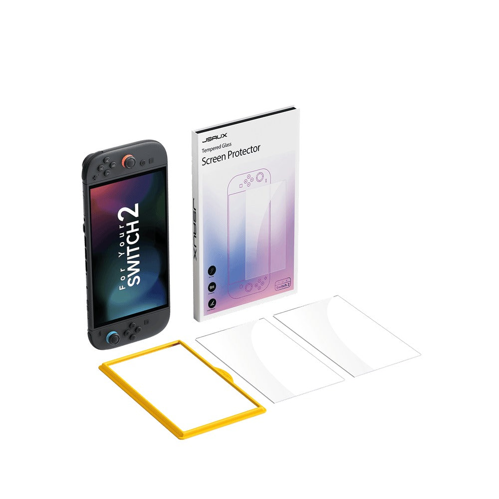JSAUX Ultra Clear HD Tempered Glass Screen Protector 2-Pack for Nintendo Switch 2 (GP0123A)