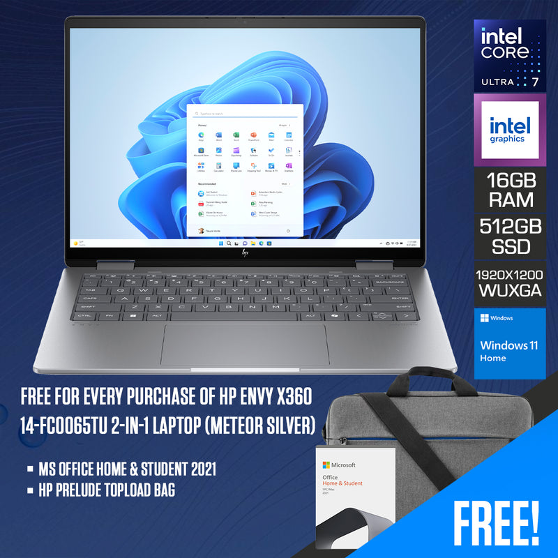 HP Envy X360 14-FC0065TU 2-in-1 Laptop (Meteor Silver)