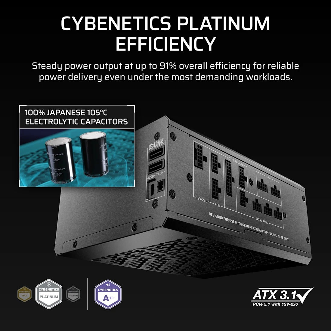 Corsair HX1200i SHIFT Fully Modular Platinum ATX Power Supply