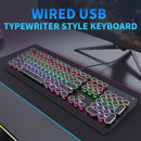 E-Yooso K-600 Retro Rainbow Light 104 Keys Wired Mechanical Keyboard