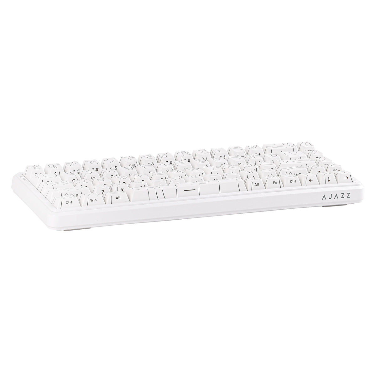 Ajazz AK680 Max RGB Wired 68-Keys Gasket-Mounted Hot Swappable Mechanical Keyboard (Contour White)