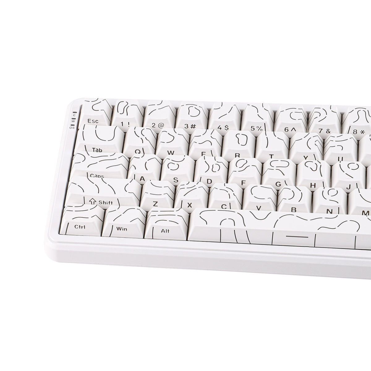 Ajazz AK680 Max RGB Wired 68-Keys Gasket-Mounted Hot Swappable Mechanical Keyboard (Contour White)