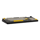 Ajazz AK980 RGB Tri-Mode 98% 97-Keys Gasket-Mounted Hot-Swappable Mechanical Keyboard with 1.14" TFT Display Screen & Knob (Black/Grey/Yellow)