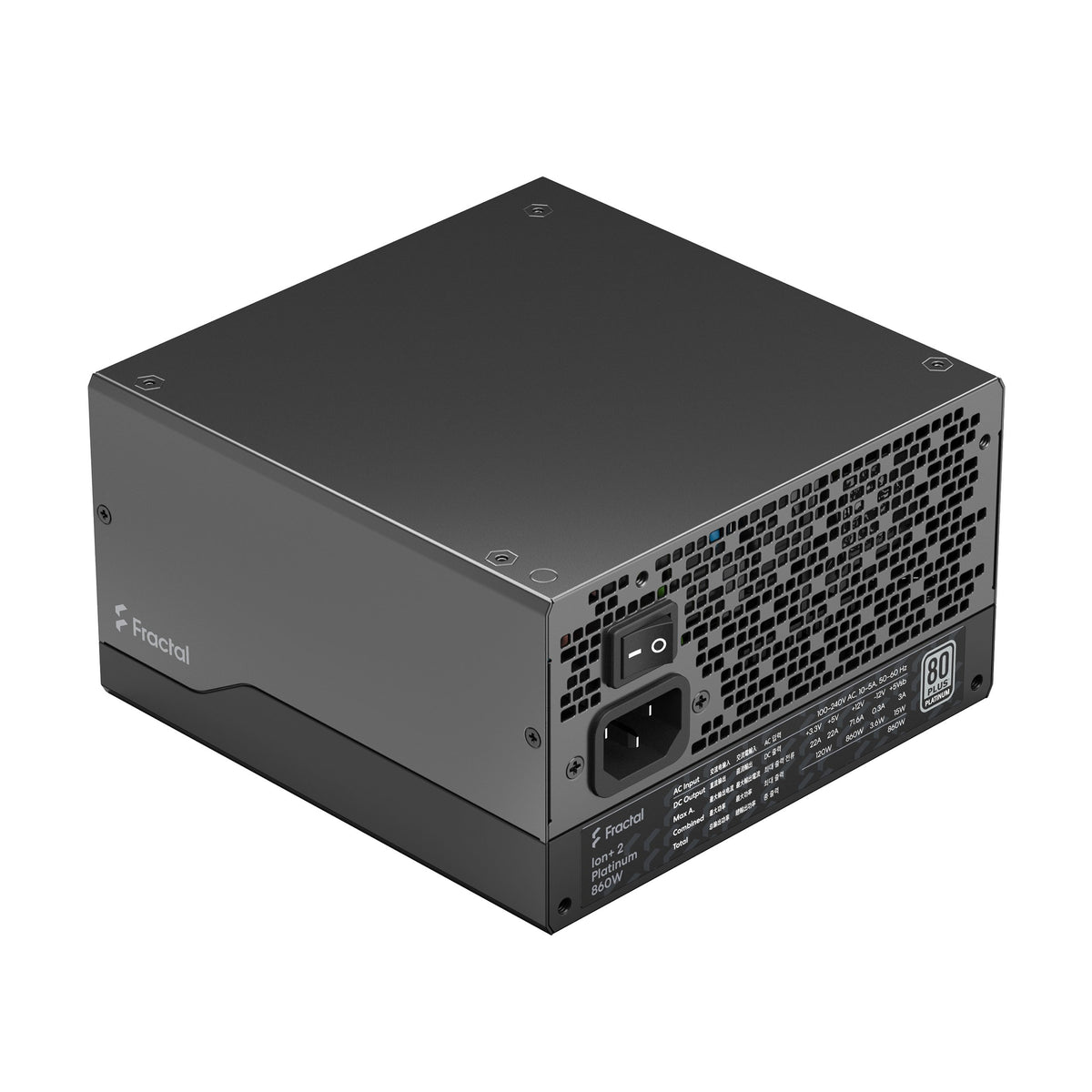 Fractal Design Ion+ 2 Platinum 860W Fully Modular Power Supply (FD-P-IA2P-860)