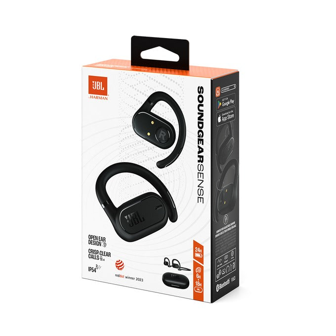 JBL Soundgear Sense True Wireless Open-Ear Headphones (Black)
