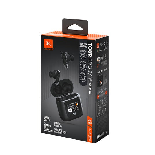 JBL Tour Pro 2 True Wireless Noise Cancelling Earbuds (Black)