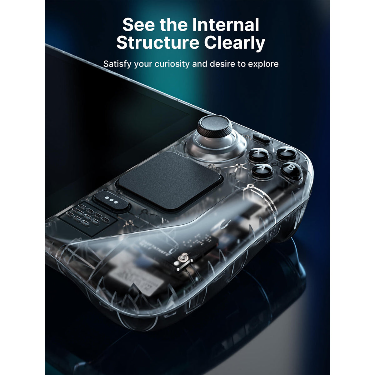 JSAUX Transparent Front Cover for Steam Deck (PC0108)