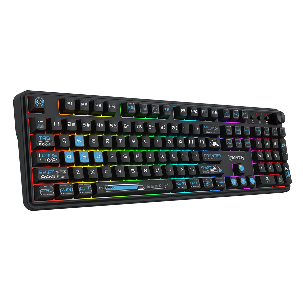 Redragon RM104 Pro Volcano Tri-Mode 104-key Wireless RGB Membrane Mechanical Gaming Keyboard